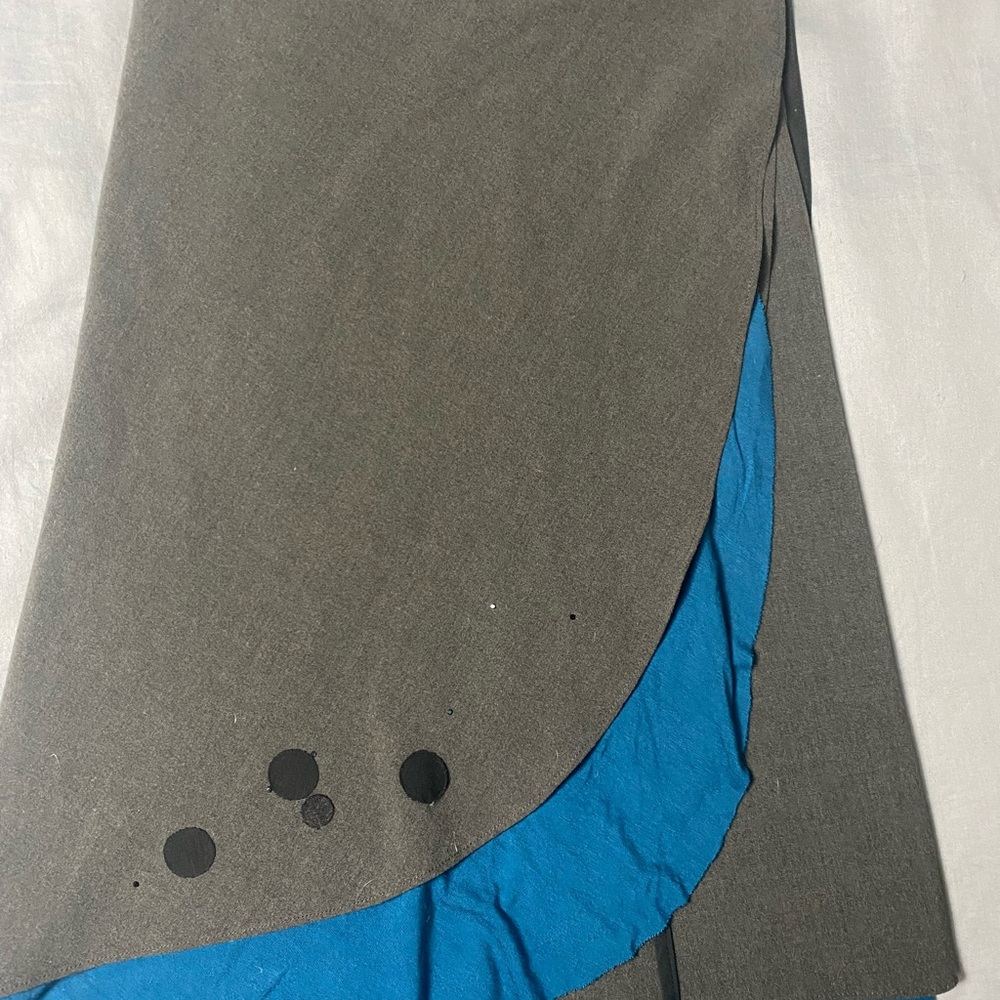 Women’s Nude Wrap Skirt Dark Grey & Teal
